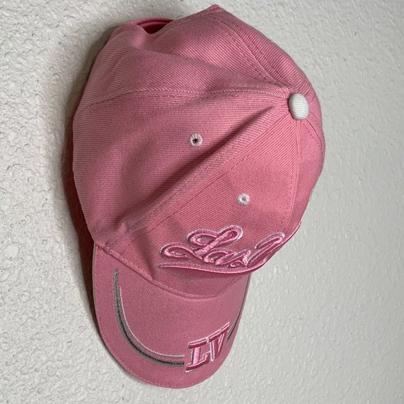 Las Vegas Adjustable Baseball Hat Cap Pink Embroidered Casinos Travel Vacation - Picture 2 of 5